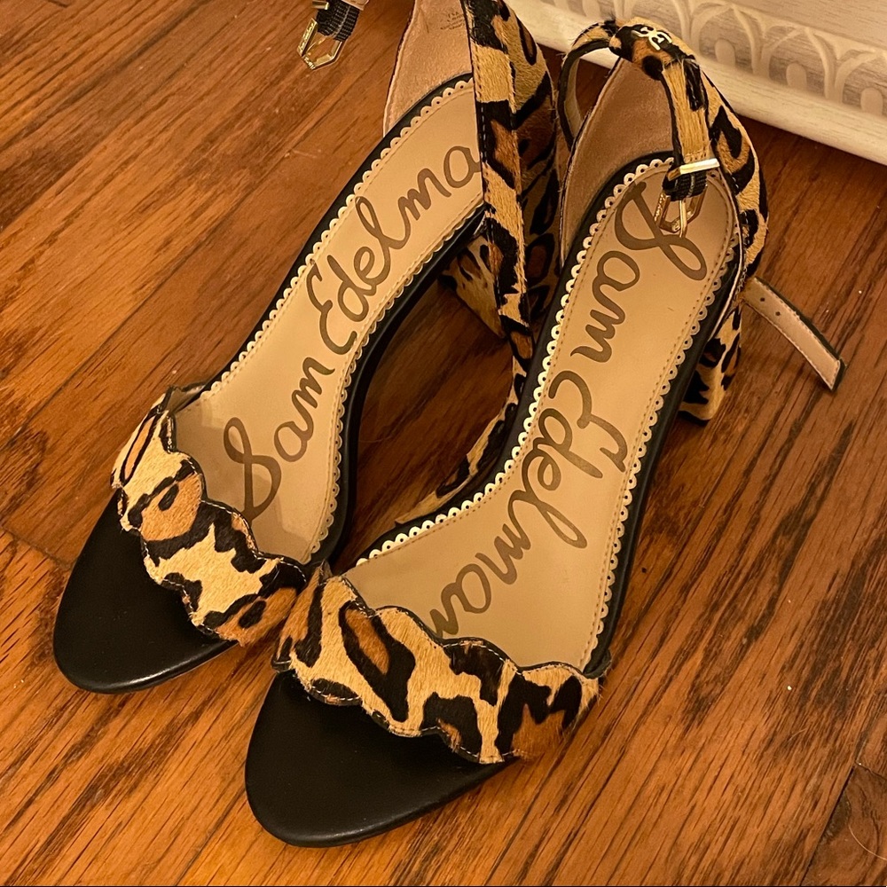 Sam Edelman Scalloped Leopard Block Heel